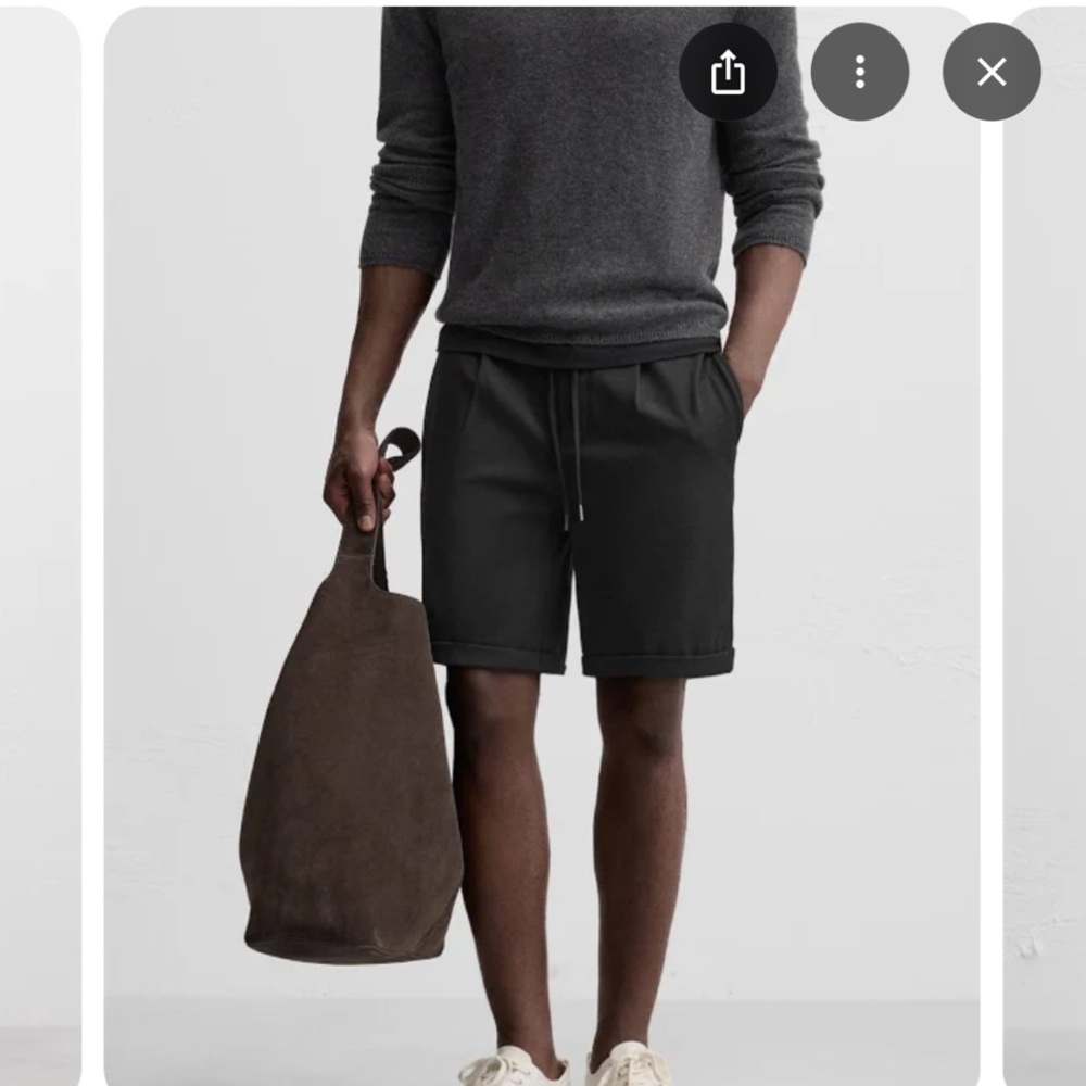 Zara Men's Black Shorts